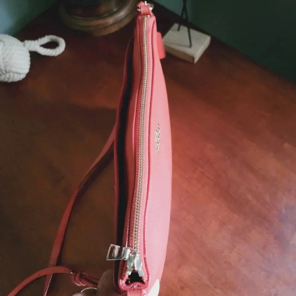 Coach Pebbled Leather Mia Crossbody in Bright Coral 63929 - Picture 11 of 16